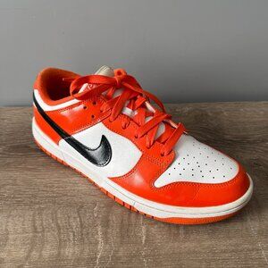 Nike Dunk Low Shoes Patent Orange Halloween 2022 DJ9955-800 Mens Size 12 EU 46